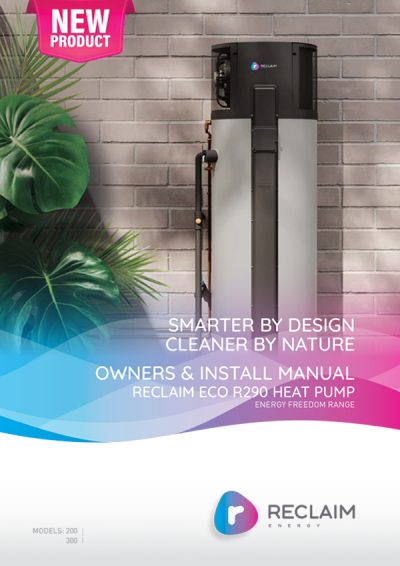 Reclaim Eco R290 Heat Pump Install Manual